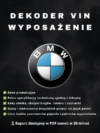 BMW wyposażenie po VIN
