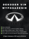 Infiniti wyposażenie po VIN