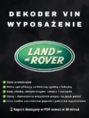 Land Rover wyposażenie po VIN
