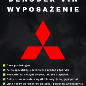 Mitsubishi wyposażenie po VIN