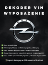Opel wyposażenie po VIN