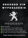Peugeot wyposażenie po VIN