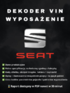 SEAT wyposażenie po VIN